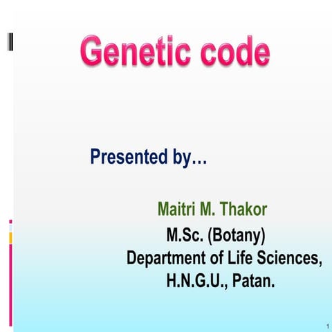Genetic code