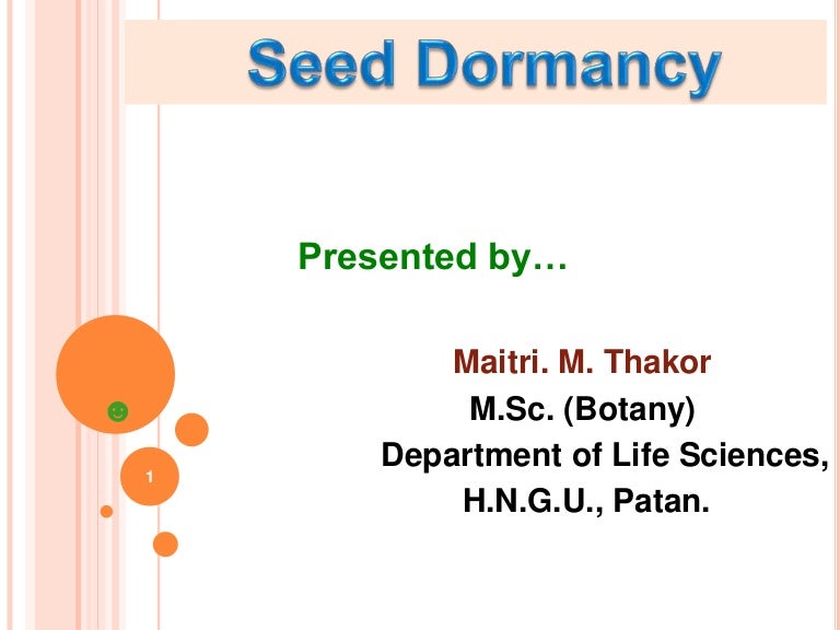 Seed Dormancy