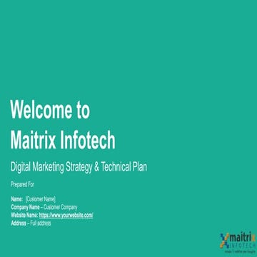 MAITRIX_Digital Marketing Technical Work Strategy Plan.pptx