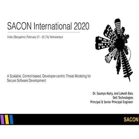 (SACON) Dr. Soumya Maity & Lokesh Balu - A scalable, control-based, developer...