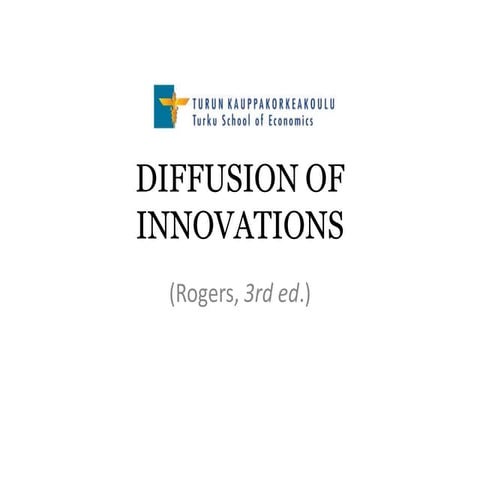 Diffusion of Innovations (Rogers)
