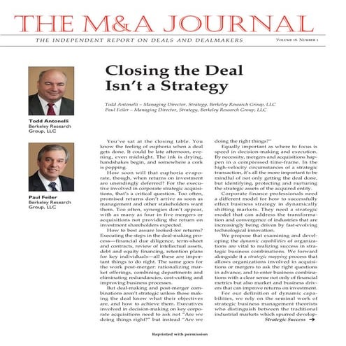 Strategic Success: Closing the Deal Isn't a Strategy