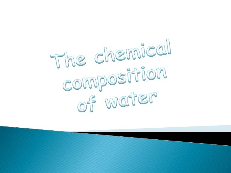 Chemical structure of water by Group 1