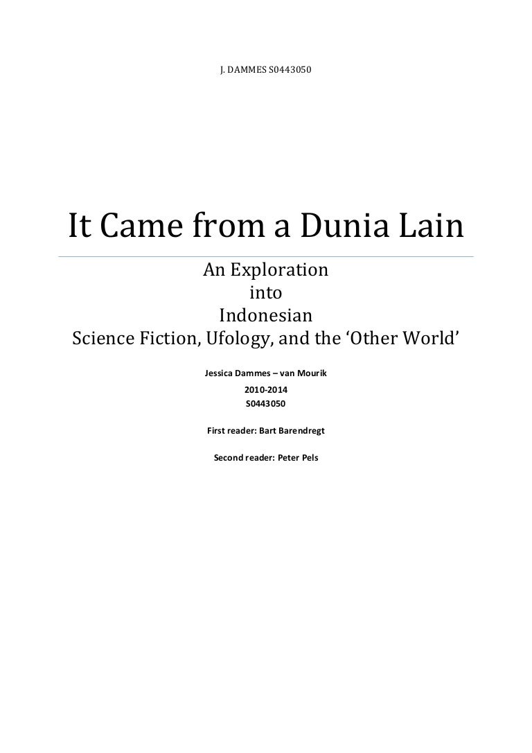 Ma J Dammes So It Came From A Dunia Lain