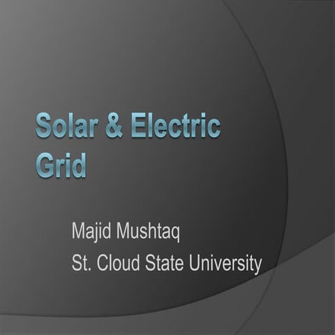 Solar and Electric Grid