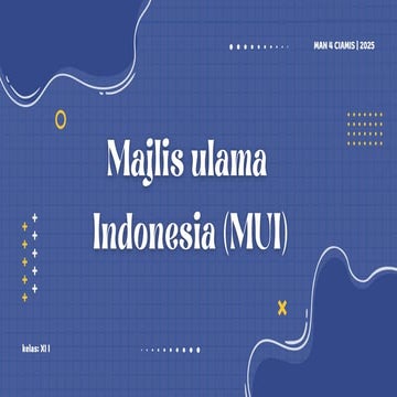 Organisasi Islam di Indonesia (Majelis Ulama Indonesia/MUI)