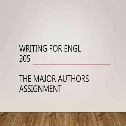 Major author assignment