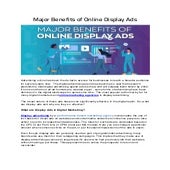 Major Benefits of Online Display Ads