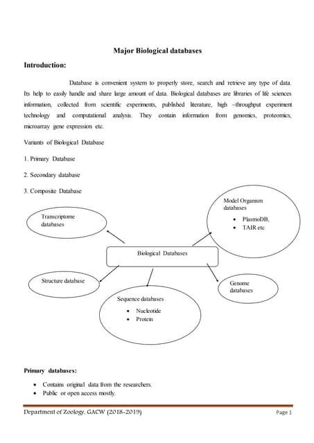 Major biological nucleotide databases