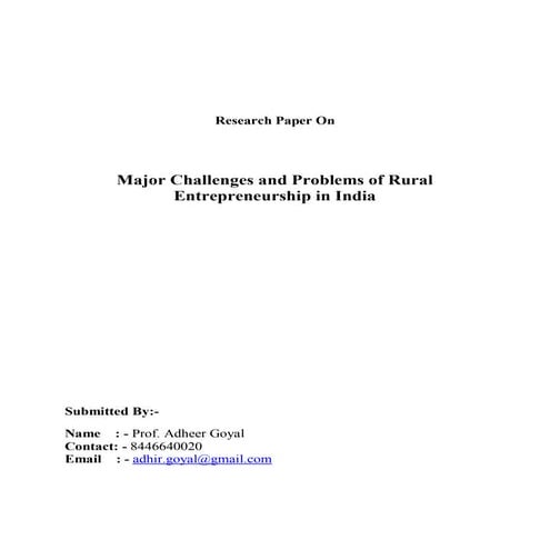 Major Challenges and Problems of Rural Entrepreneurship in India.pdf