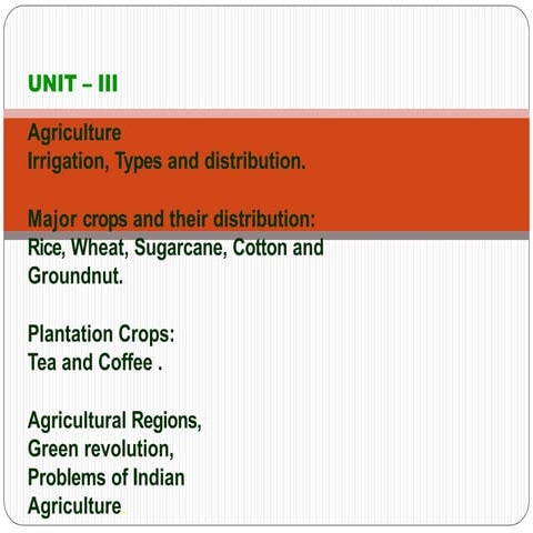 Major Crops and their production of India.pptx