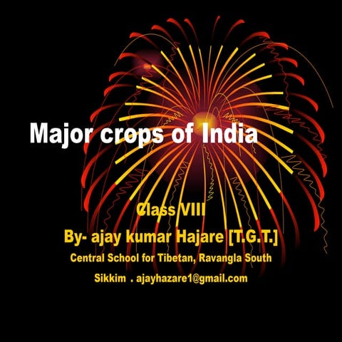 Major crops of india powerpoint presentation