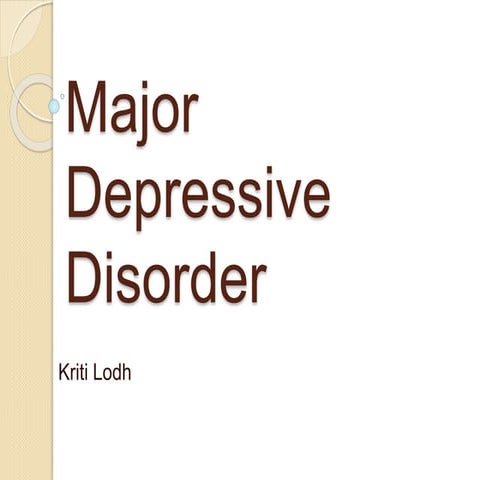 Major depressive disorder