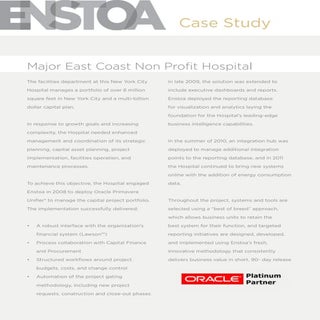 Major East Coast Non-Profit Hospita...