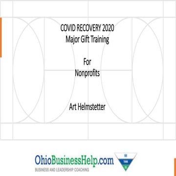 Major Gifts Fundraising Training 2020 