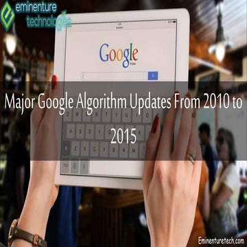 Major Google Algorithm Updates From 2010 to 2015