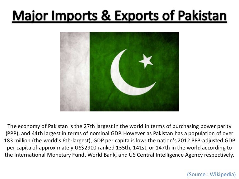 Major Imports and Exports of Pakistan