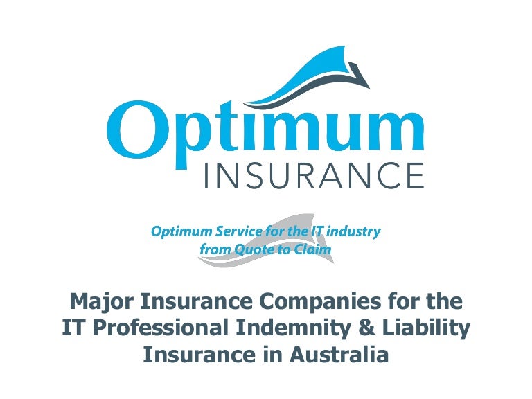 Major insurance companies for it indemnity &amp; liability