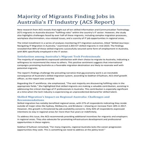 Majority of Migrants Finding Jobs in Australia's IT Industry (ACS Report).docx