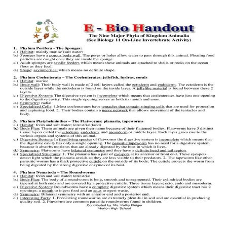 Flatworms, roundworms, segmented worms | PPTX