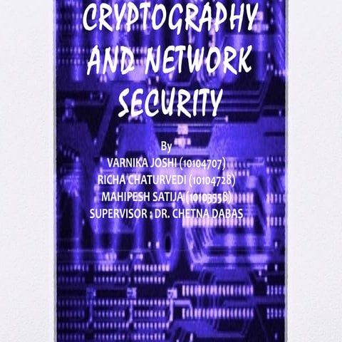  Cryptography and network security