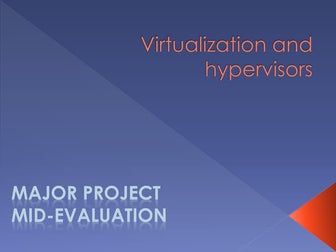 virtualization and hypervisors