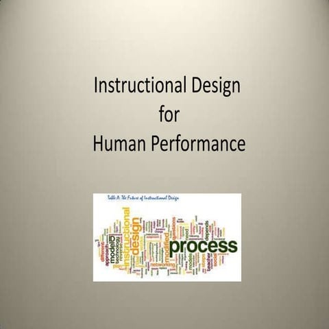Instructional Design in HPT