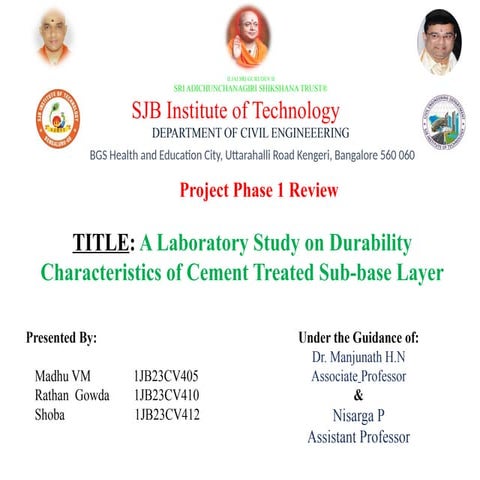 Phase 1 project for civil engineering 6th sem. Ppt | PPTX