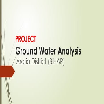 Project PPT of Ground Water Analysis     .
