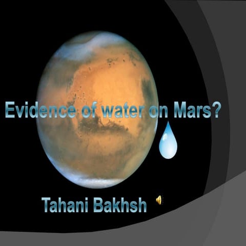 Evidence of water on Mars