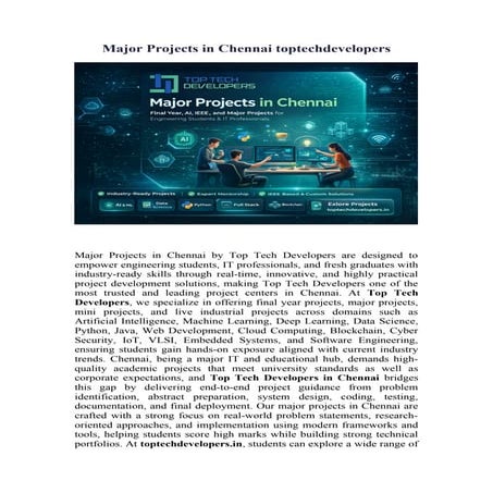 IEEE Projects Chennai – Top Tech Developers.docx