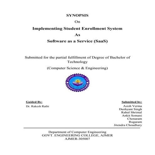 Major pro lab synopsis