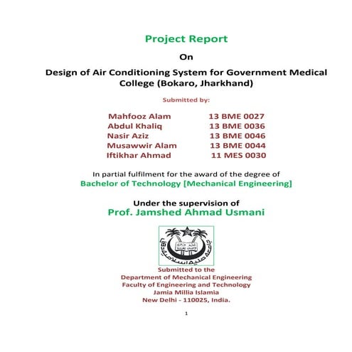 Design of AC system for Multiplex | PDF