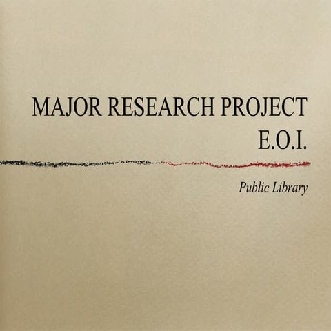 Major research presentation EOI Good