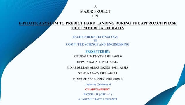Hard landing predection