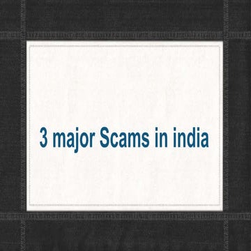 Major scams in india(stock market)