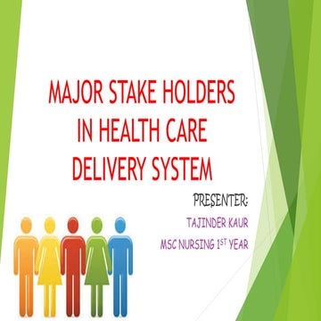 Major stake holders in health care system