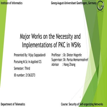 Major works on the necessity and implementations ppt
