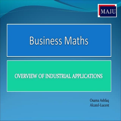 Majupakistan guesttalkonbusinessmath-130126162255-phpapp02