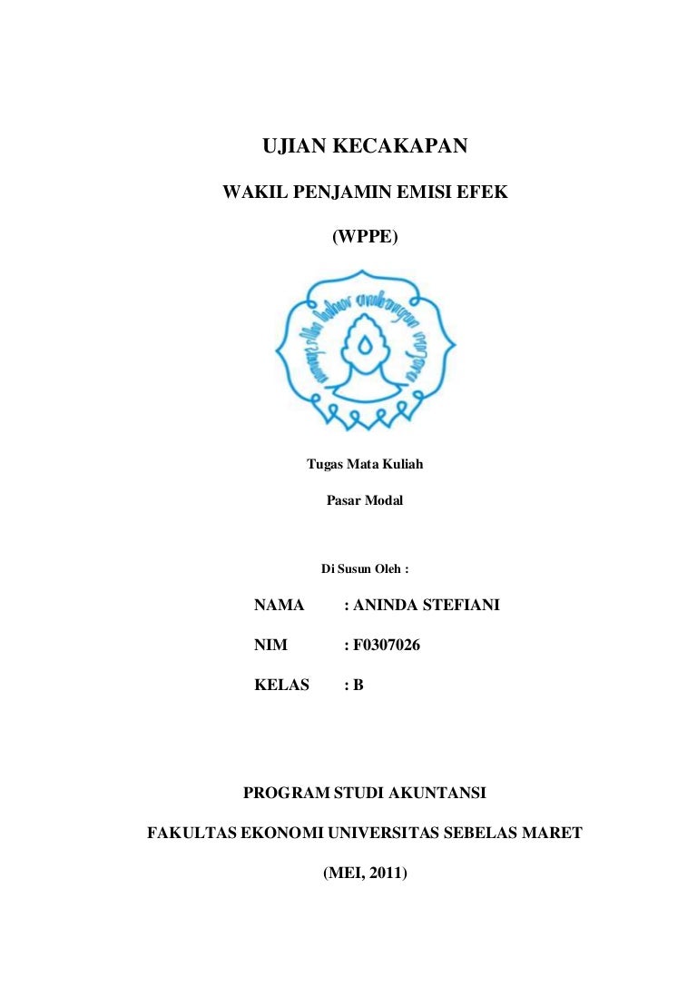 Pasar Modal Wakil Penjamin Emisi Efek Wppe