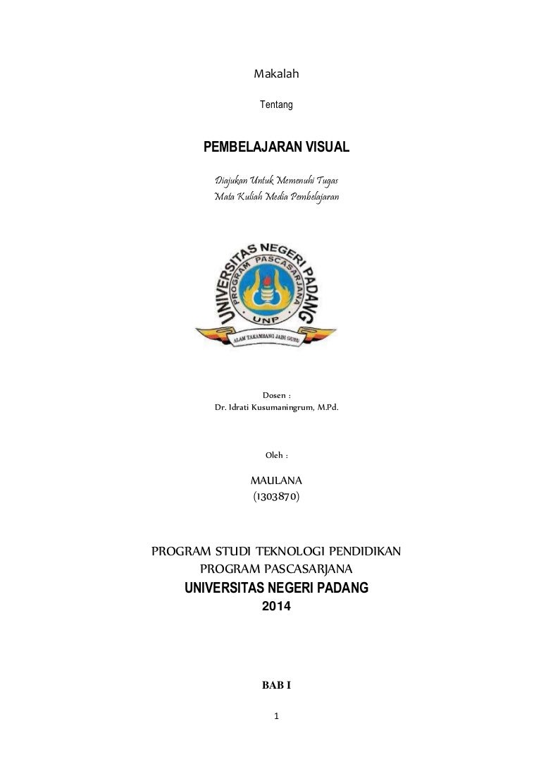 Makalah Meningkatkan Proses Belajar Dengan Visual Makalah Meningkatkan Proses Belajar Dengan Visual