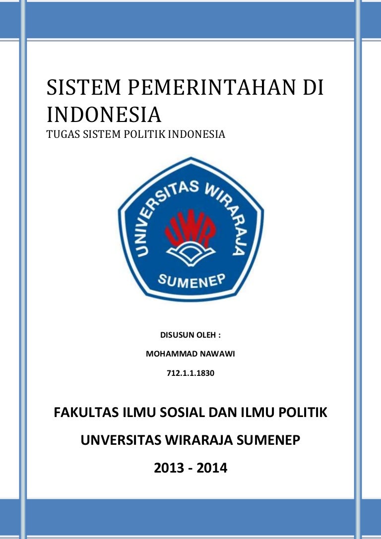 Makalah Sistem Pemerintahan Di Indonesia