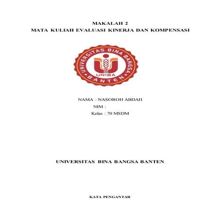 Makalah 2 nasoro abdah (11150100) uas 7 o msdm