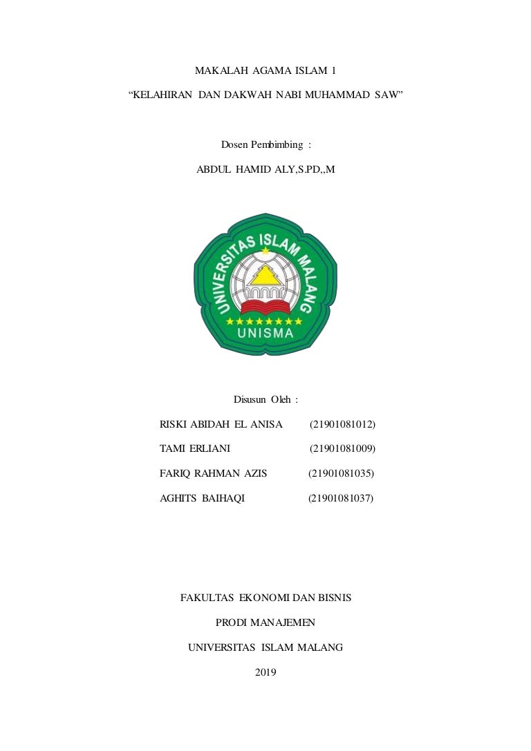 Makalah agama islam kelahiran dan dakwah nabi