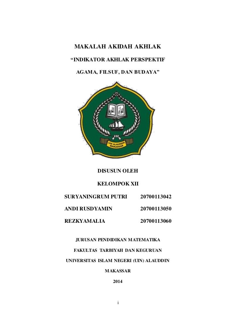 Makalah Akidah Akhlak