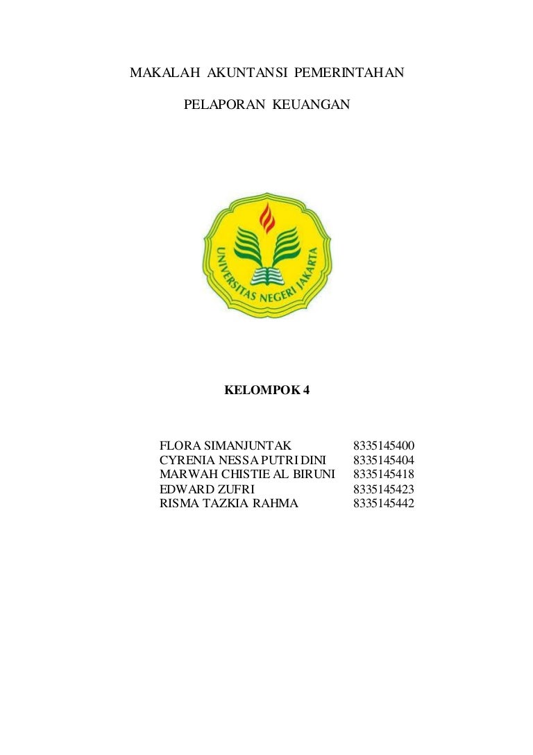 Makalah Akuntansi Pemerintahan 4 Makalah Akuntansi Pemerintahan 4