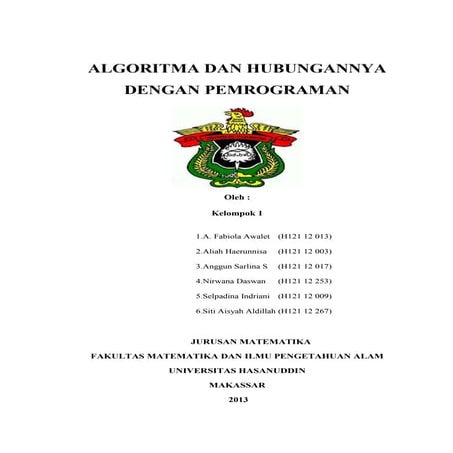 Makalah algoritma dan hubungannya dengan pemrograman