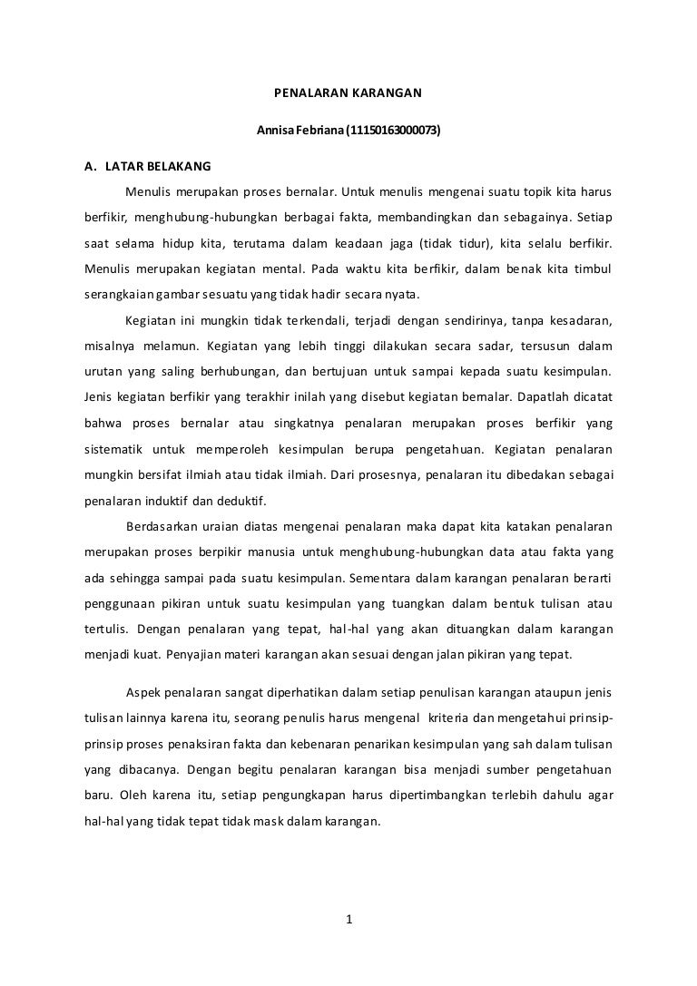 Contoh Artikel Ilmiah Yang Berisi Penalaran Deduktif Dan 