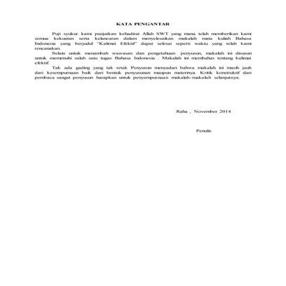 Makalah bahasa indonesia kalimat efektif