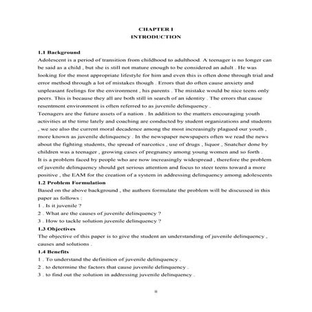 Makalah bahasa inggris kenakalan remaja